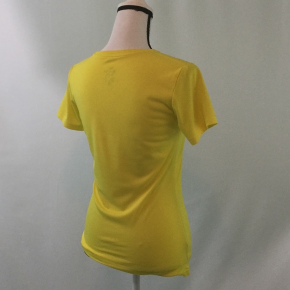 Nike Dri-Fit Tee Size Small Vibrant Neon Yellow - Picture 5 of 7